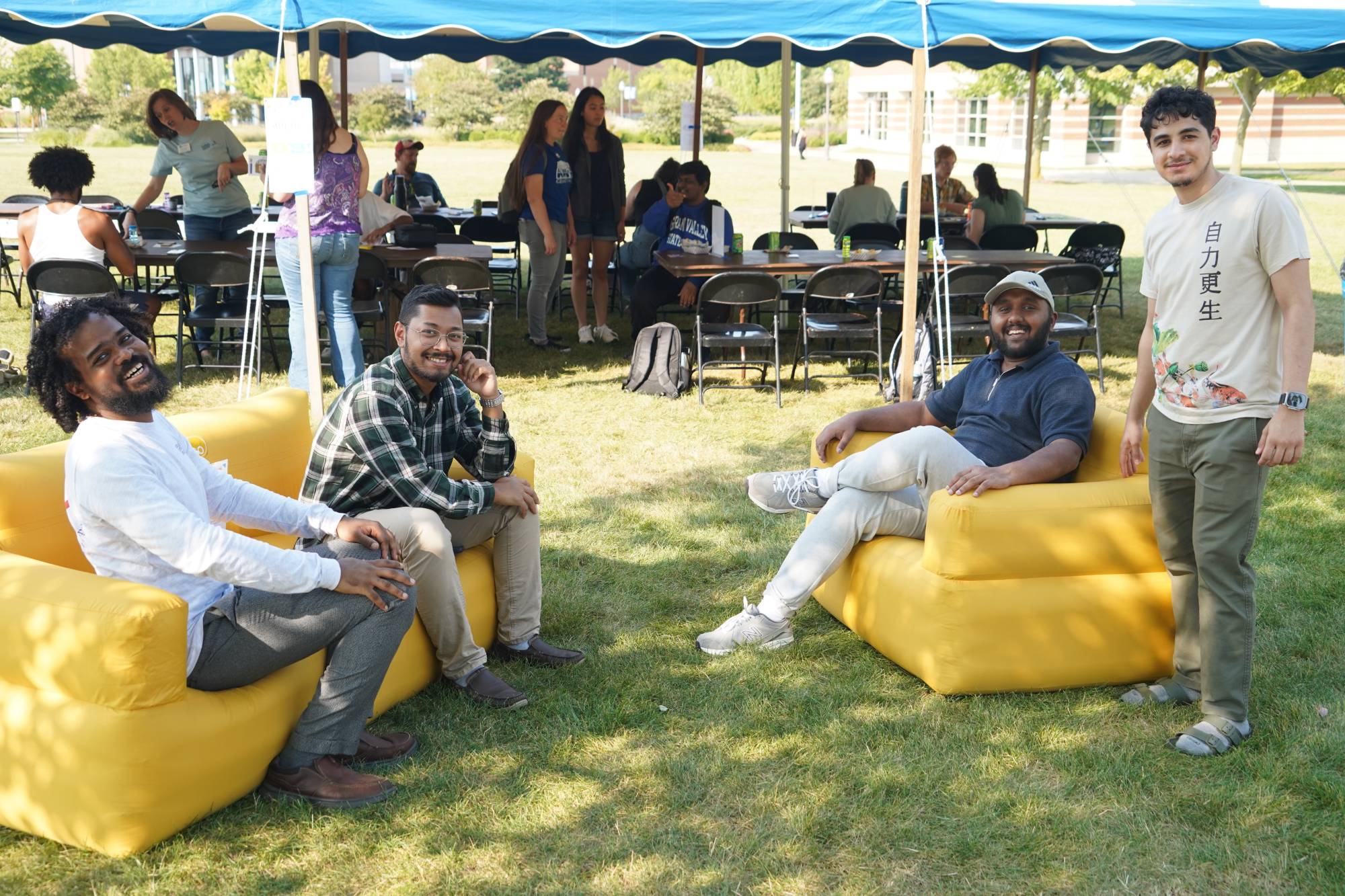 Elamin with members of the Muslim Students Association